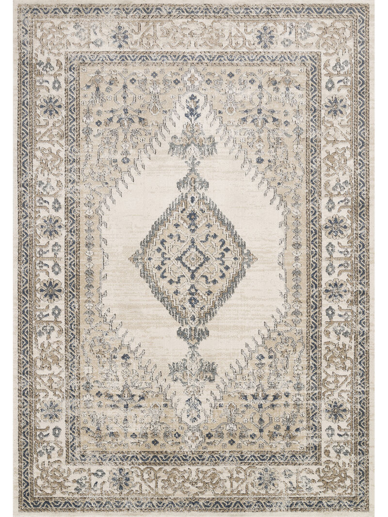 Teagan TEA02 Oatmeal/Ivory 5'3" x 7'6" Rug