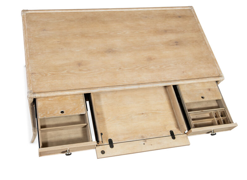 Retreat Pole Rattan Writing Desk