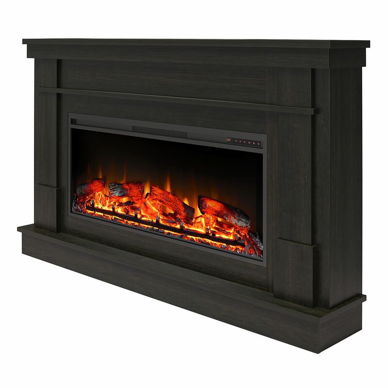Elmcroft Wide Mantel with Linear Electric Fireplace