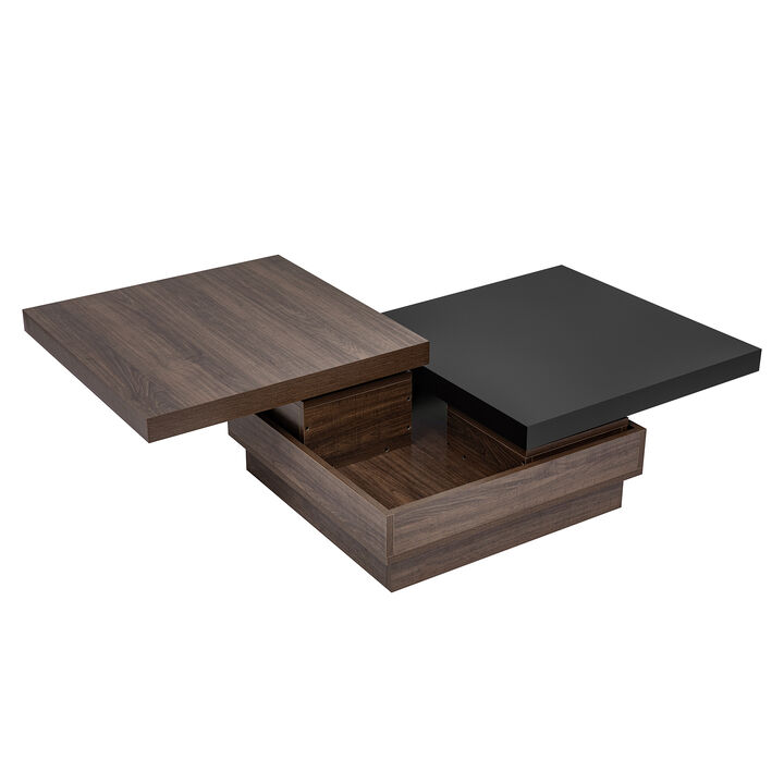 Merax Rotatable Top Square Coffee Table