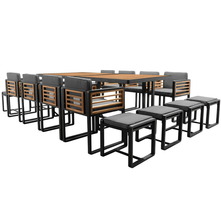 Merax Space Saving Outdoor Patio Acacia Wood Dining Set Merax Space Saving Outdoor Patio Acacia Wood Dining Set