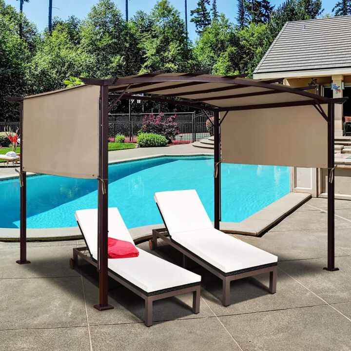 Hivvago Outdoor Canopy Shade Cover with Copper Grommets & 4 Straps