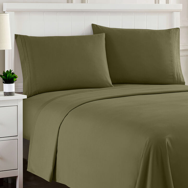 5 Piece Sheet Set, Ultra Soft 1800 Series Collection - Split King, Royal Blue