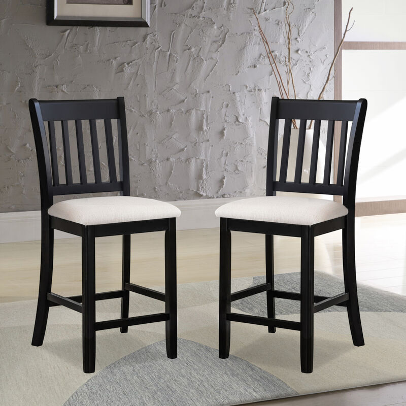 Rustic Counter Height Dining Chairs with Foot Support