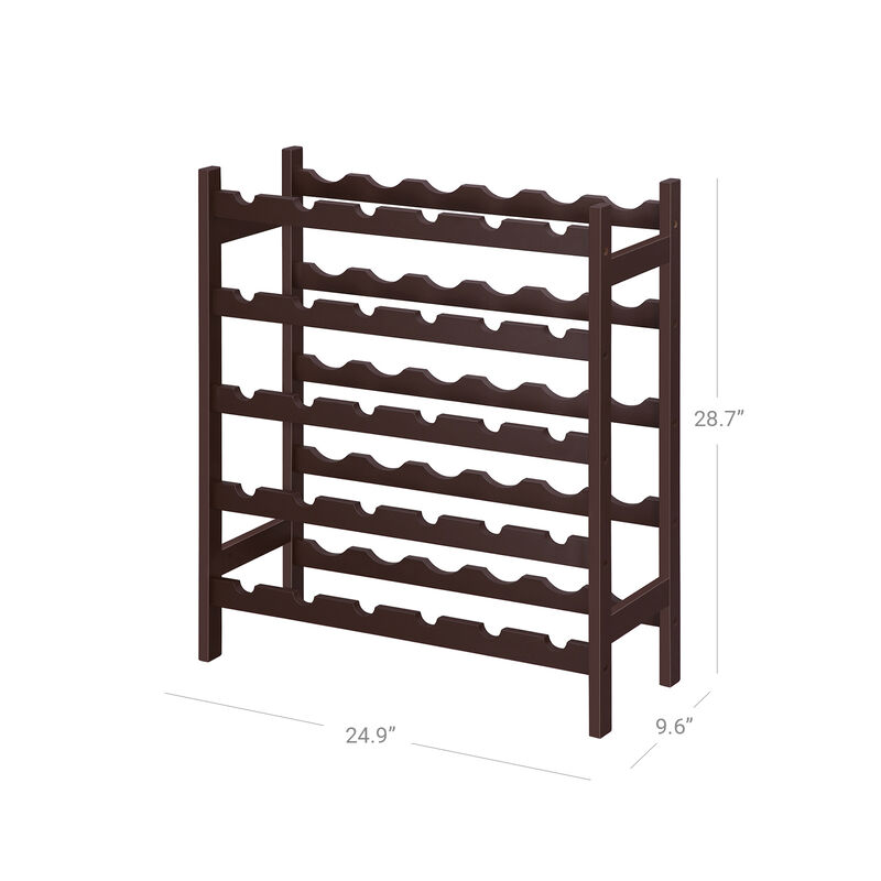 Bamboo Wine Rack - 5-Tier Storage Shelf for Stylish Wine Organization