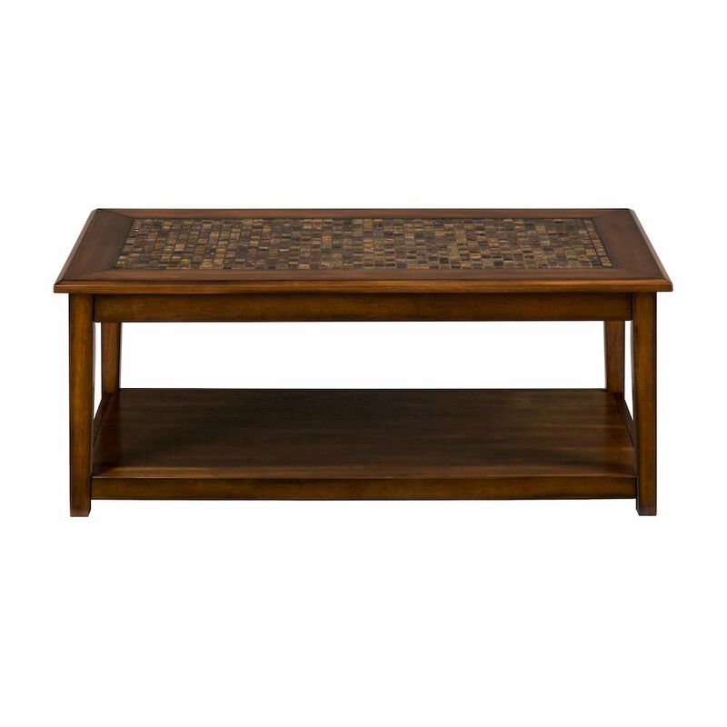 Jofran Baroque 48 Coffee Table with Mosaic Tile Inlay