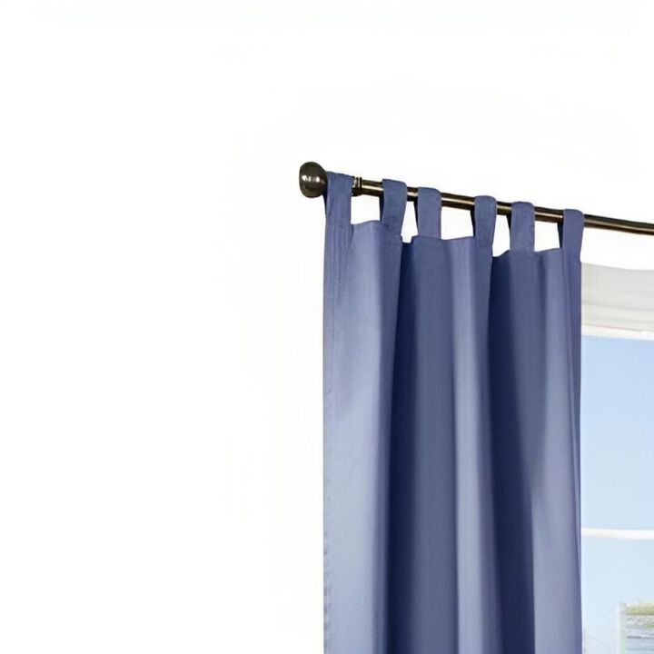 Commonwealth Thermalogic Weather Insulated Cotton Fabric Tab Panels Pair - 40"x72" - Blue