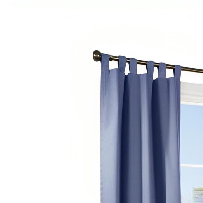 Commonwealth Thermalogic Weather Insulated Cotton Fabric Tab Panels Pair - 40"x72" - Blue