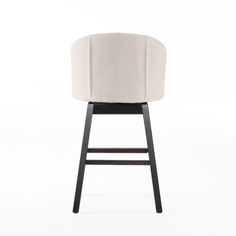 Christopher Knight Home Ogden Swivel Bar Stools with Button Tufting and Nailhead Accents (Set of 2)