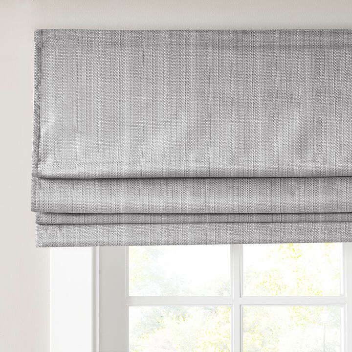 Gracie Mills Calyx Textured Room Darkening Cordless Roman Window Shade - 33x64"